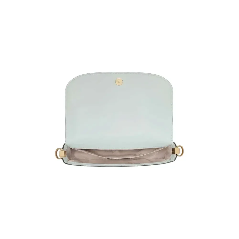Kate Spade Blue Patent Leather 2 Way Crossbody Top Handle Gold Strap Bag NWT